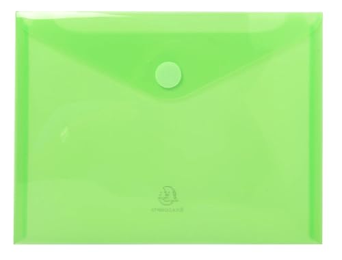 Exacompta - Nr ref. 56720E - Karton 50 mini kopert z zapięciem na rzep i klapką - Wykonane z miękkiego PP - Wymiary jednej koperty: 24 x 18 cm - Format A5 - Różne kolory