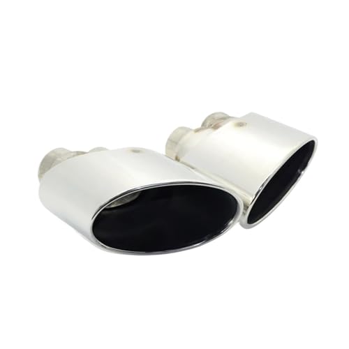 RS3 RS4 RS4 RS5 RS6用 ダブルインナーマフラーチップ S3 S4 S5 S6用 車アクセサリー 排気チップ 排気システム 排気パイプ 車 排気テールパイプ(Silver)