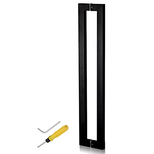 Door Pull Handle Pull Push Door Handle - Heavy Duty Sliding Barn Door Handle Set, Contemporary Stainless Steel Bar Handle, All Install Fitting Incl,Matte Black-150Cm/59I,Matte Black-150cm/59inch
