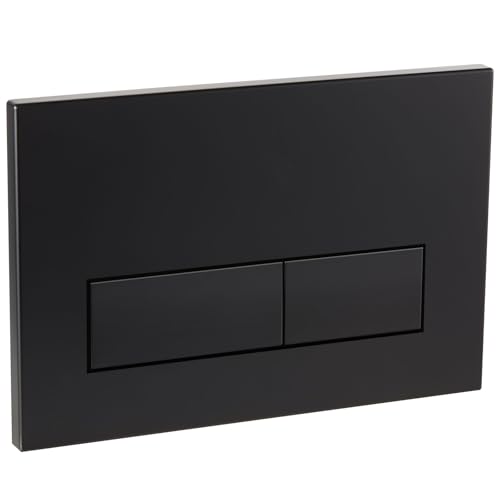Empyreal Drückerplatte WC Spülkasten Ersatzteile Kompatibel mit Geberit Sigma01,20,30 UP300 & 320 115770115 Betätigungsplatte 2-Mengen-Spülung (Schwarz Matt)