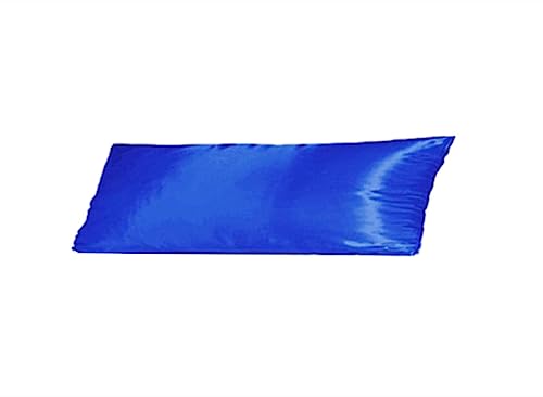 Funda de Almohada Larga de Seda 100% Mullberry con Cremallera Oculta Funda de Almohada de Seda Suave con Cremallera para Ropa de Cama 3 tamaños-Royal Blue,King(51x178cm)