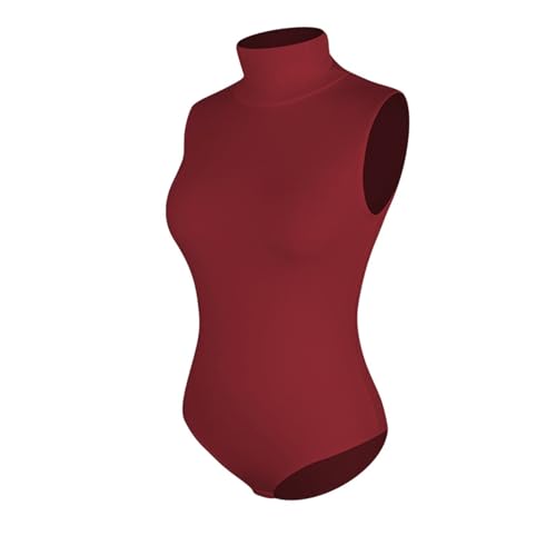 Body à compression col haut amincissant bordeaux XL pour sculpter la silhouette