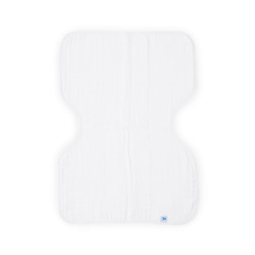 Little Unicorn Ultra-Absorbent Premium Burp Cloth | Soft on Baby's Skin | Larger Size | Ergonomic Design (White)