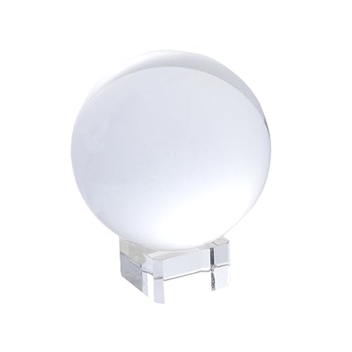 OUNONA Palla Trasparente con Base Vetro e Scatola Decorazione per e Fotografia per Feng Shui e Meditazione