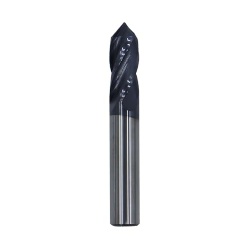 Image of 2Pcs 3 /8in Solid Carbide Drill Mill,90 Included Angle, 4 Flutes,AlTiN Coated Bits Tool for Medium Hardness Steel, Brass, Iron