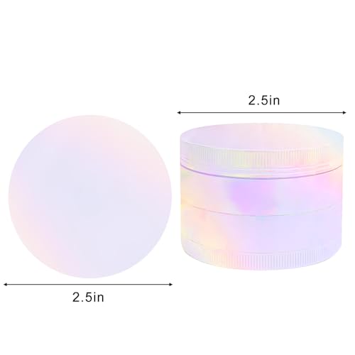 VRUPINZE 2.5 Inch Large Spice Grinder for Kitchen, White Rainbow