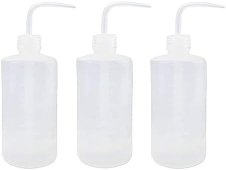 Bottle,Plant Flower Watering Squeeze Bottle,3 Pack Safety Wash Bottle with Narrow Mouth,500ml Plastic Economy Natural Squeeze Condiment Water Bottle Caps for Plant