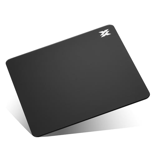 LTC Glass Gaming Mouse Pad, Ultra-Smooth Micro-Etched Surface Mousepad, Improved Precision & Speed, Tempered Glass, Impact & Scratch Resistant, Anti-Slip High-Density Silicone Rubber Base, 11.8X11.8in