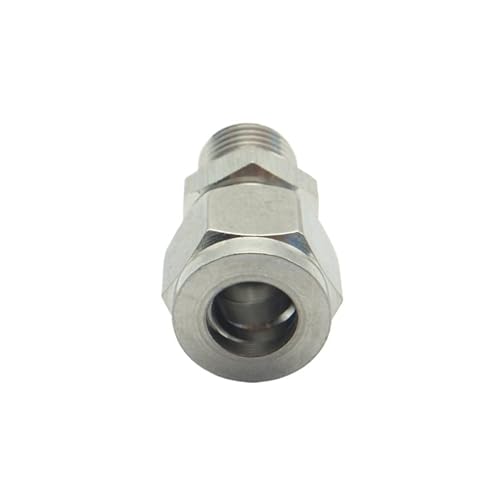 Conector pasatubos de doble bicono de 12mm a macho 1/4 BSPP en acero 304 3