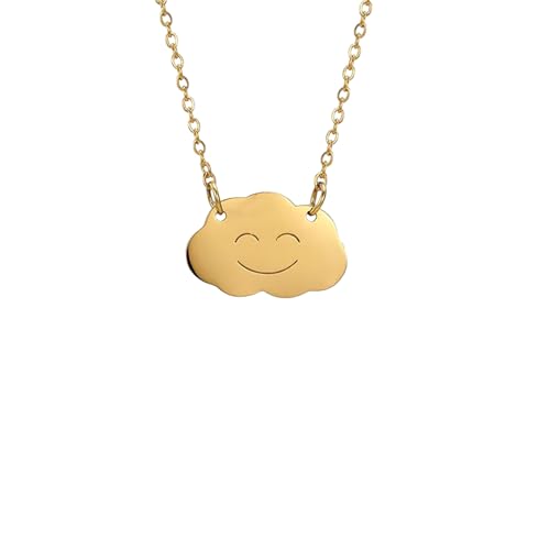 Collier sourire nuage pour femmes, l'accessoire tendance pour illuminer votre style décontracté