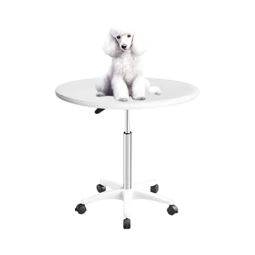 Jifocelt �y�b�g �O���[�~���O�e�[�u�� ���~ 360°��] ����55-80cm ����~�� �h�����H �ؐ��V�� �X�e�����X�t���[�� �� �L �ƒ�p �v���d�l �ړ��L���X�^�[�t�� �g���~���O ���S ��� �g�ݗ��Ď� �������ȒP (�z���C�g�f�X�N+�z��