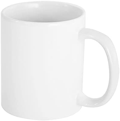 wowsubli Sublimation Mug White Coffee Mugs 11oz with Large Handle ,Plain Blank Double Coated Heat Press Printing Mug Without Box, AAA Grade (12pcs)