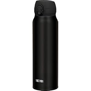 THERMOS Thermosfles Ultralight 4035232075, Extra Licht, 0,75 liter, 10 Uur Warm, 20 Uur Koud, RVS Mat Zwart