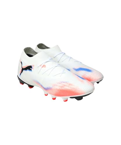Puma Unisex Future 8 Match Fg/AgSoccer Shoe, Puma Weiß, Puma Schwarz, leuchtendes Rot, 39 EU – Ansicht 6