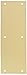 Rockwood 70A.4 Brass Standard Push Plate, Four Beveled Edges, 12" Height x 3" Width x 0.050" Thick, Satin Clear Coated Finish