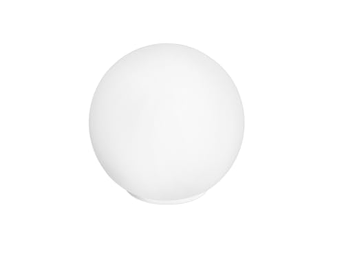 meineWunschleuchte Tischleuchte Kugel - 1 flammige Glaskugel Weiß satiniert Ø 15cm