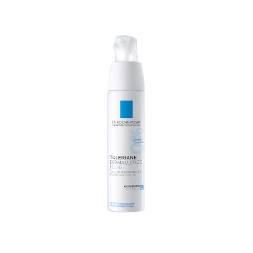 La Roche Posay Regenerierendes Gesichtsfluid für empfindliche und zu Allergien neigende Haut 48 Stunden Feuchtigkeit Mit Sphingobioma Neurosensinen und Niacinamid Toleriane Dermallergo 40 ml