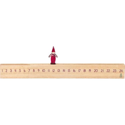LS-LebenStil Vintage Holz Adventskalender hüpfendes Wichtelmännchen...