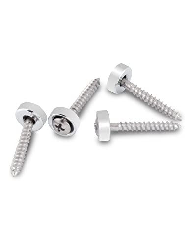 Metallor Guitar Neck Joint Bushings And Bolts Mounting Ferrules Metal With Mounting Screws For Electric Guitar Or Bass Guitar 4Pcs Chrome #TOP5