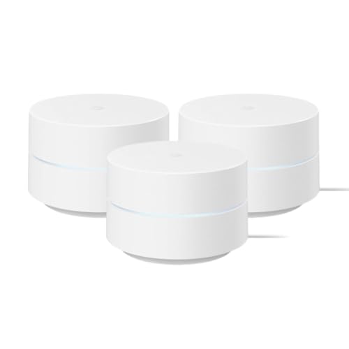 Google WiFi - AC1200 - Mesh WiFi System - WiFi Router - 4500 Sq Ft Coverage - Non-Retail Packaging - 3 Pack - Snow