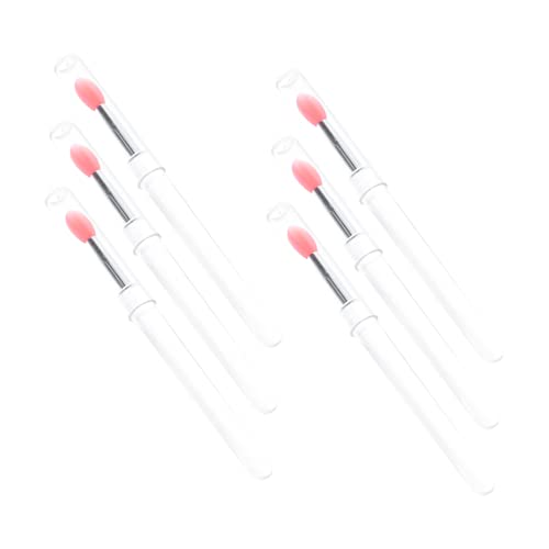 Didiseaon 6pcs Silicone Lip Brush Set Lipstick Applicators Cover Perfect for Travel Daily Use