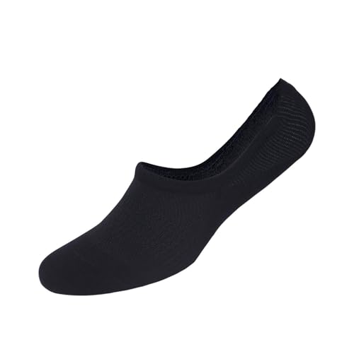 AKIDO Solid Black Mens No Show Non Slip/Skid Casual Ankle Low Cut Thin Cotton Footies/Socks Sneakers Pack of 62