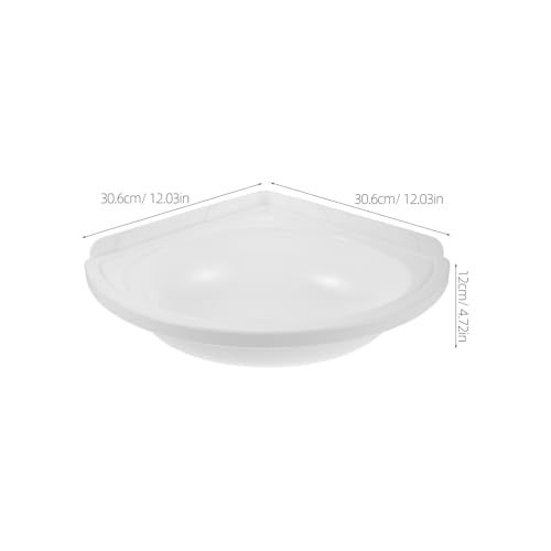 Lavabo d'angle mural triangulaire blanc plastique évier compact - 3