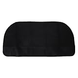 Tofficu Feuerfeste mit Hitzebeständigem Bodenschutz Halbrunde Kaminmatte aus Polyester und PVC für Grill und Kaminofen im Außenbereich