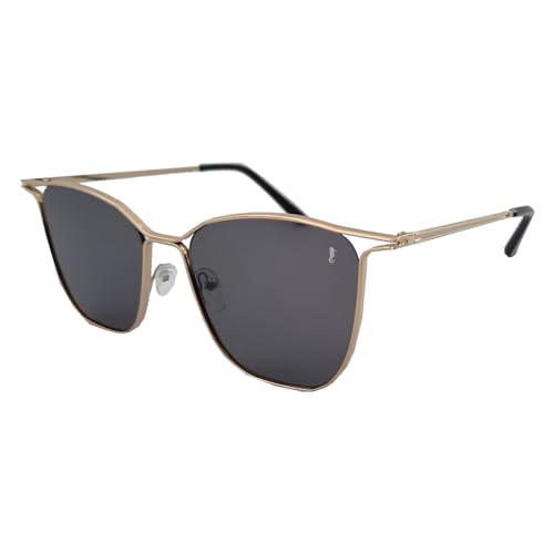 Óculos de Sol Feminino Proteção UV Polo Marine M-HT23 + Case (Preto - Golden)