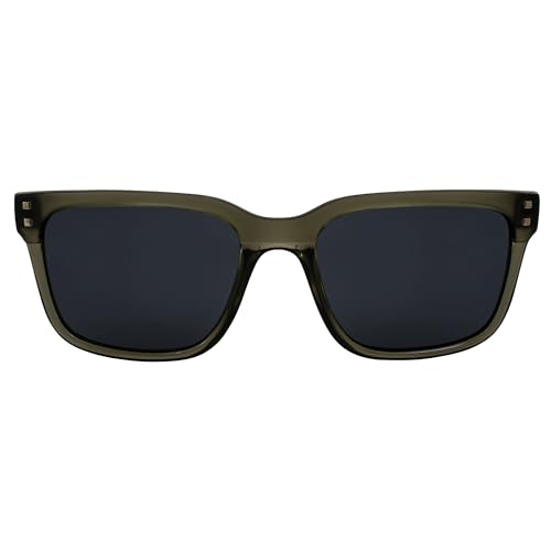 Epoch Eyewear Romeo Rocky Polarized Sunglasses For Men or Women Crystal Gray Frame w/Polarized Smoke Lens2