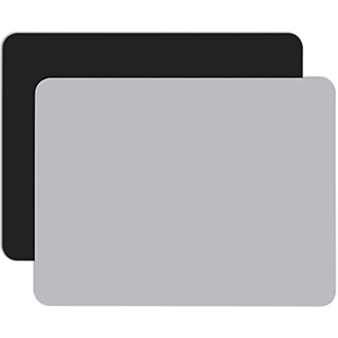 Gartful 2 Pack Silicone Mat for Crafts, 15.7" x 11.8" Large Silicone Sheet, Multi Purpose Heat Resistant Pads for Epoxy Resin, Jewelry Casting, Painting, Kitchen Counter, Placemat, Black & Light Gray Cover