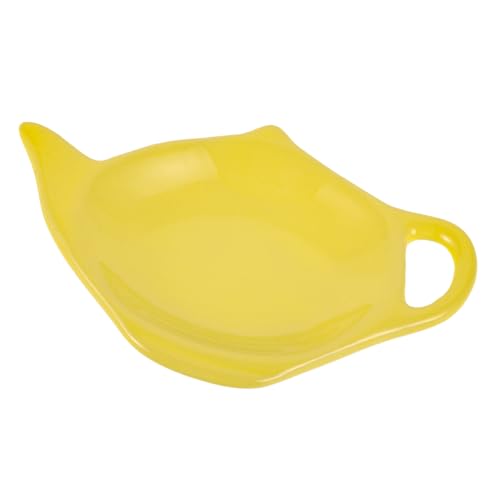 MAGICLULU Teapot-Shaped Ceramic Tea Bag Holder Charming Decorative Saucer for Snacks Sauces for Tea Tabletop Unique Idea