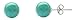 Stainless Steel Turquoise Ball Stud Earring