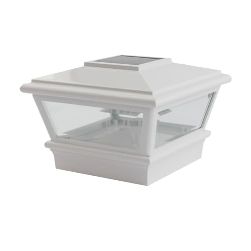 Deckorators 4 in. x 4 in. White Solar VersaCap (12-Pack)