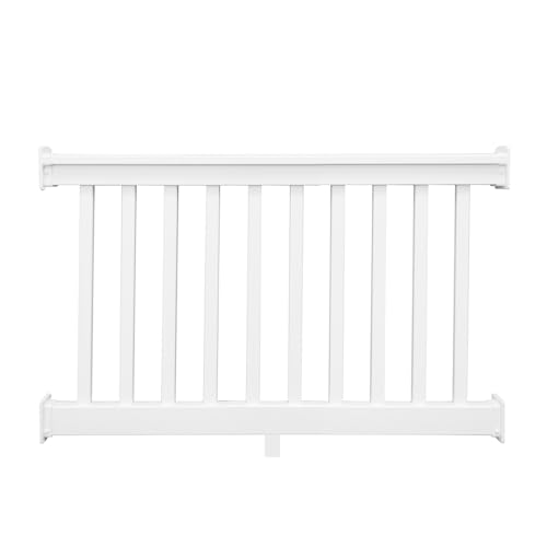 Weatherables Yorkshire Porch and Deck Railing Kit – Vinyl Railing Kit for Decks, Porches, Balconies, and More, Versatile Outdoor Railing (White, 36” x 4')