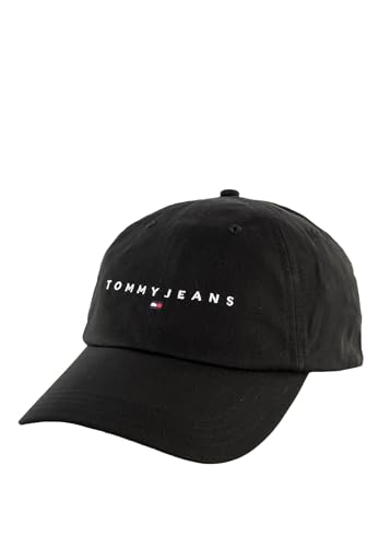 Tommy Jeans Tjm Lineare Logo cap AM0AM14198 Cappello, Nero, Taglia Unica - Immagine 3
