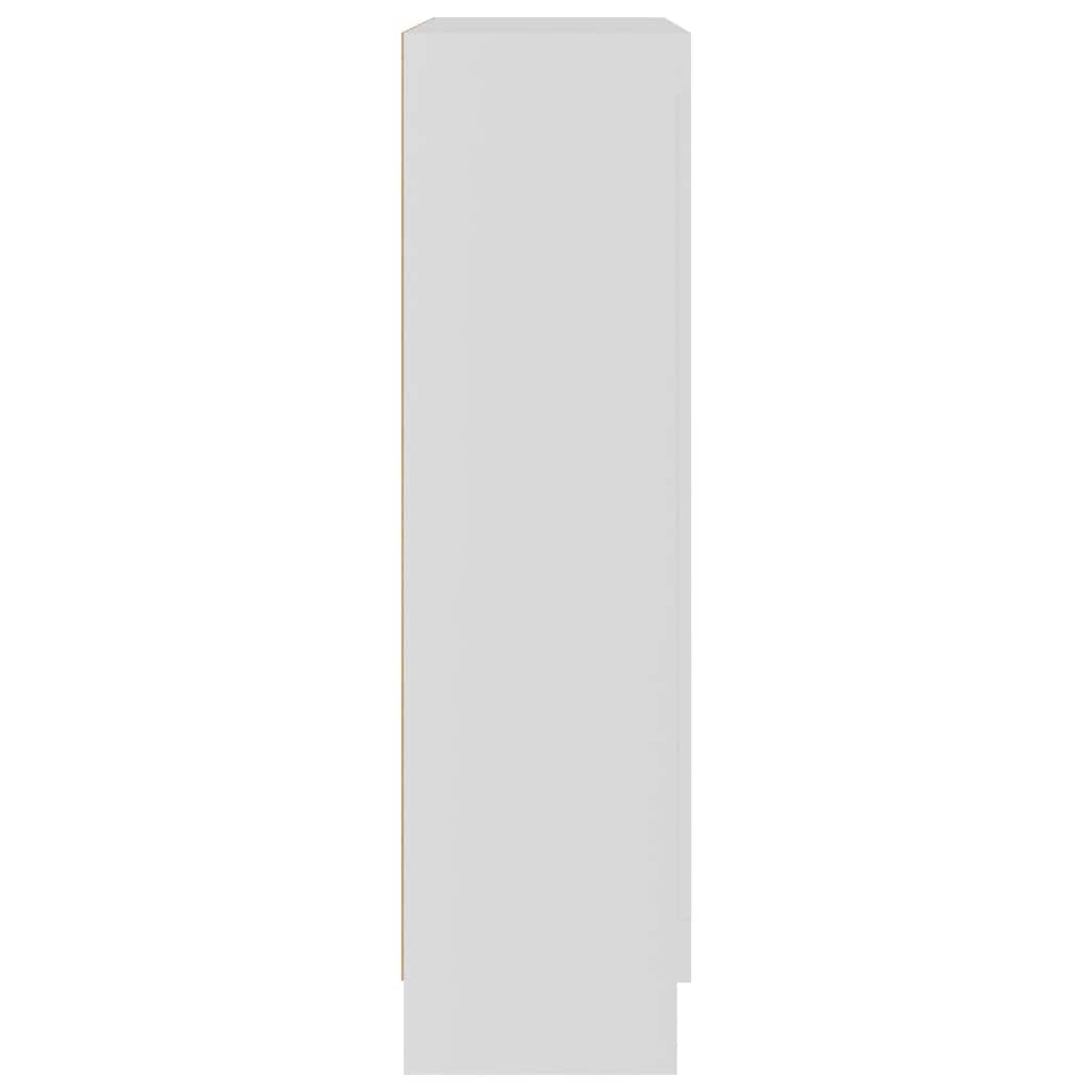 vidaXL Armadietto con Vetrina Bianco 82,5x30,5x115cm Legno Multistrato