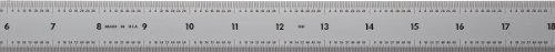 Super Deal Product Mitutoyo 182-162, Steel Rule, 24 (16R), (1/32, 1/64, 1/50, 1/100), 3/64 Thick X 1-3/16 Wide, Satin Chrome Finish Tempered Stainless Steel
