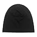 ZLYC Cotton Thin Slouchy Beanie Hat for Men Women Fashion Soft Stretch Knit Skull Cap (Solid Black)