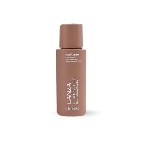 LANZA Healing Curls Conditioner For Curly Textured Hair Vegan Moisturizing Anti-Frizz Detangles Dry Damaged Hair Anti-Humidity Softens Enhances Elasticity Color Safe Sulfate Free (1.7 Fl Oz)