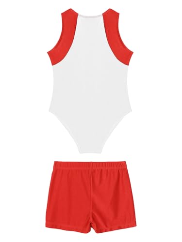 Kids Boys Girls Gymnastics Dance Outfits Sleeveless Leotard with Shorts Set Ballet Biketard Tank Short Unitard4