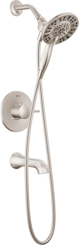Delta Faucet Albion 14 Series Single-Handle Tub and Shower Faucet Set, Brushed Nickel Shower Trim...