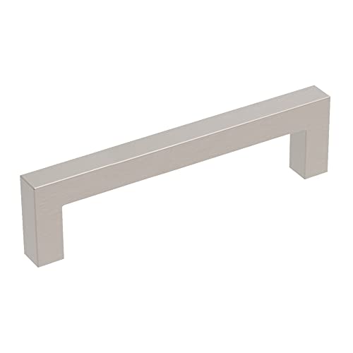 Hickory Hardware Heritage Designs Contemporary Pull 3-3/4 Inch (96mm) Center to Center Satin Nickel Finish (10-Pack)