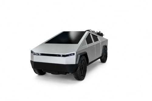 Image of Tesla Cybertruck Model Car RC Toy with Realistic Smoke and Light Feature (Silver Black)