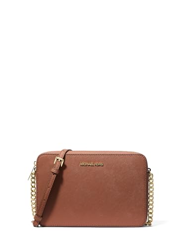 Michael Kors Grand sac à bandoulière East West Jet Set, marron, Large