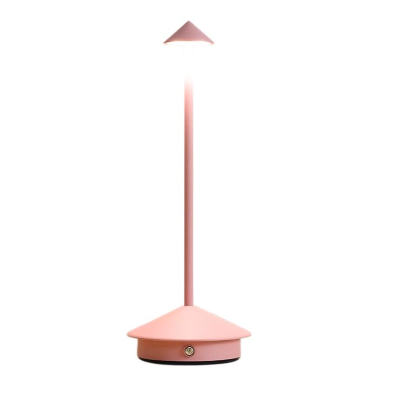 Wlerla LED Modern Simple Aluminum Creative Mushroom Night Light, Restaurant Table Lamp & Bedside Atmosphere Lamp(Pink)