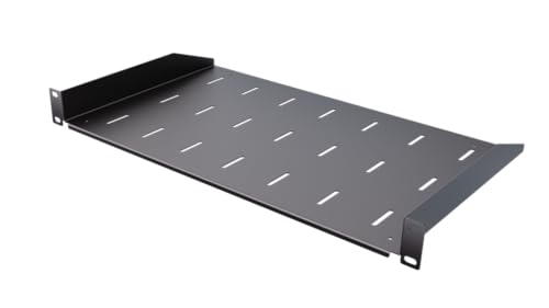 Stalflex Servidor Rack Eco 19 Pulgadas 1U 270mm - Bandeja Rack Fabricado en Acero - Bandeja Voladiza Universal Ventilada para Montaje en Bastidor - Compatible con Armario Rack