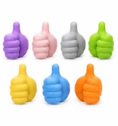 Thumbs Up Silicone Cable Holder Wire Organiser Multicolor Pack of 7 | Self Adhesive, Desk & Car Use, USB & Earphone Cord, Cord Management Clip, Home & Office-image-10