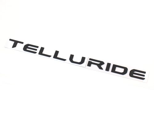 Image of Matte Black Telluride Rear Tailgate Emblem Letter Fit 2022-2024 Telluride (Matte Black)