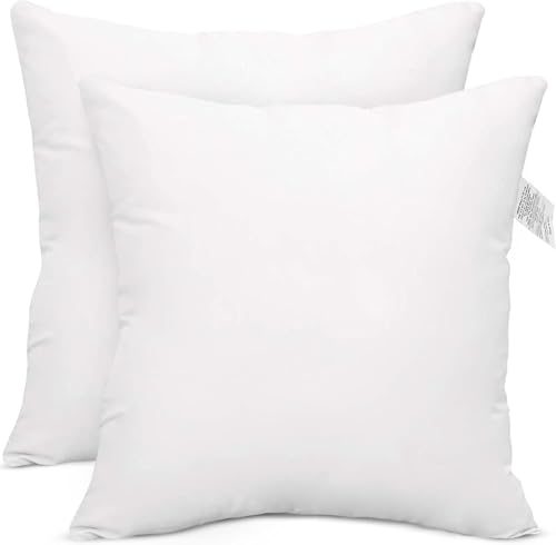 Cushion Inserts 50cm x 50cm - Pack of 2 Cushion Pads 20 x 20 Cushion Insert Hollowfibre 50 x 50 Cushion Inner Square Pillows for Bed Hypoallergenic Inner Cushion Fillers